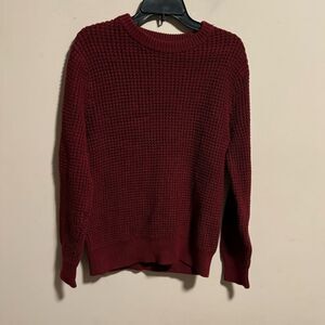 J.Crew Cotton Thermal Heavyweight Sweater Red- Size Small